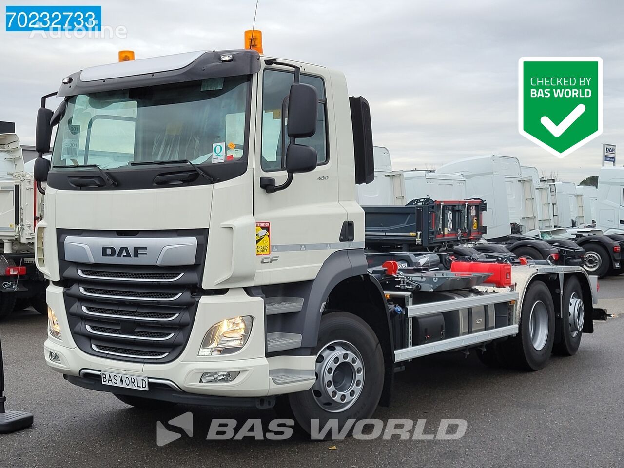 camion ampliroll DAF CF 480 6X2 20T Dalby XHM2V20M Hooklift ACC Lift-Lenkachse Euro 6 neuf