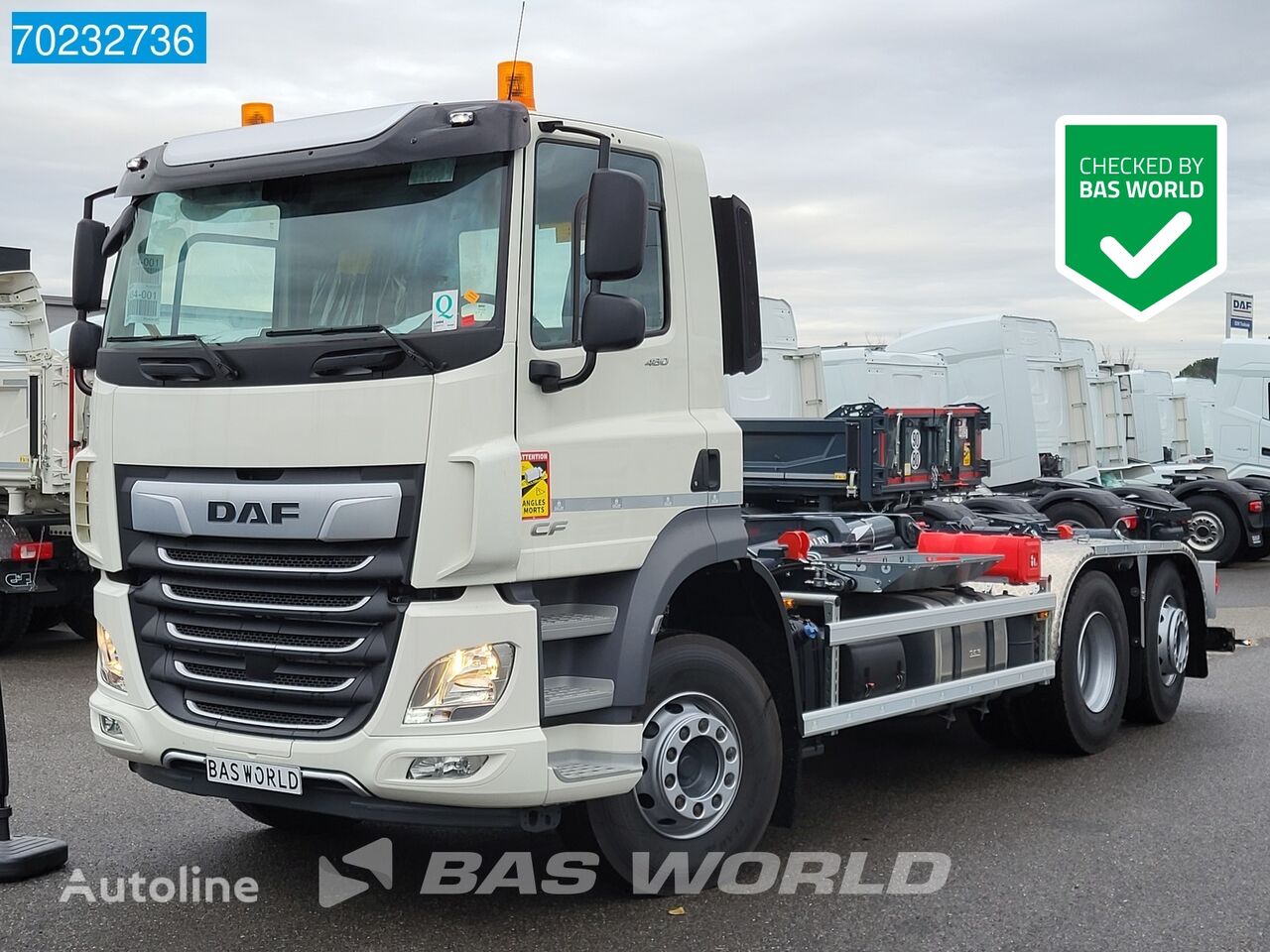 nový hákový nosič kontejnerů DAF CF 480 6X2 20tons Dalby Abroller ACC Lift-Lenkachse Euro 6