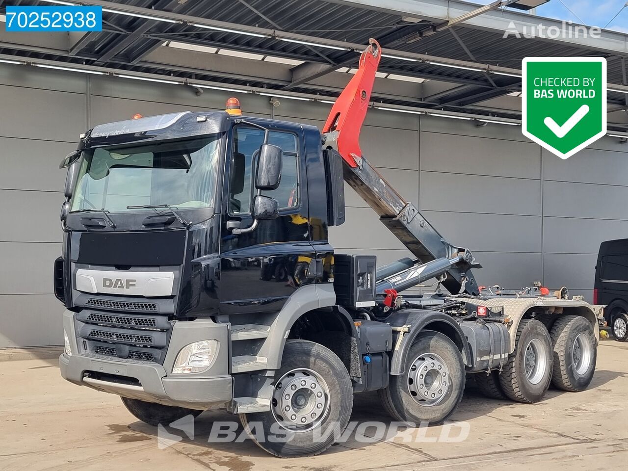 DAF CF 480 8X4 17tons Dalby Big-Axle Steelsuspension Navi Euro 6 hook lift truck