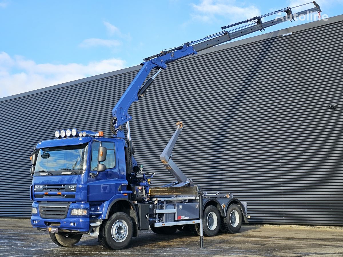 DAF CF 85.410 6x4 / HOOKLIFT + EFFER CRANE フックリフトトラック