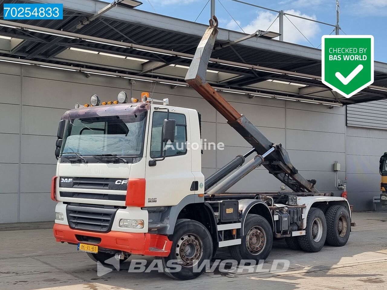 kotalni prekucnik DAF CF85.380 8X4 NL-Truck 30Tons HIAB Manual Steelsuspension Euro 3