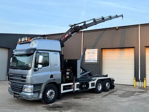 DAF CF85.410 6X2 HAAKSYSTEEM + HIAB 144-5 EURO5 hook lift truck