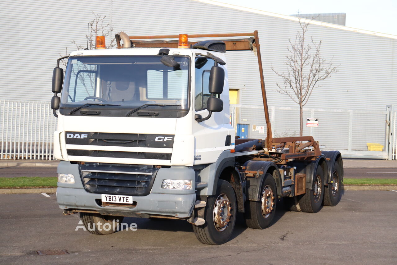 camion cu cârlig DAF CF85 410 8X4 HUB-REDUCTION HYVA HOOKLOADER (2013)