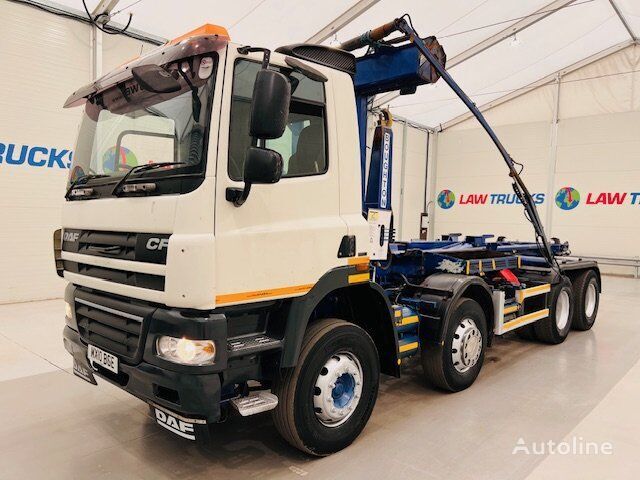 DAF CF85 410 8x4 Day Cab Hookloader Manual hook lift truck