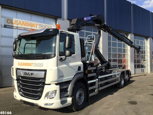camion cu cârlig DAF FAN CF 430 HMF 23 ton/meter laadkraan + Welvaarts Weighing syste