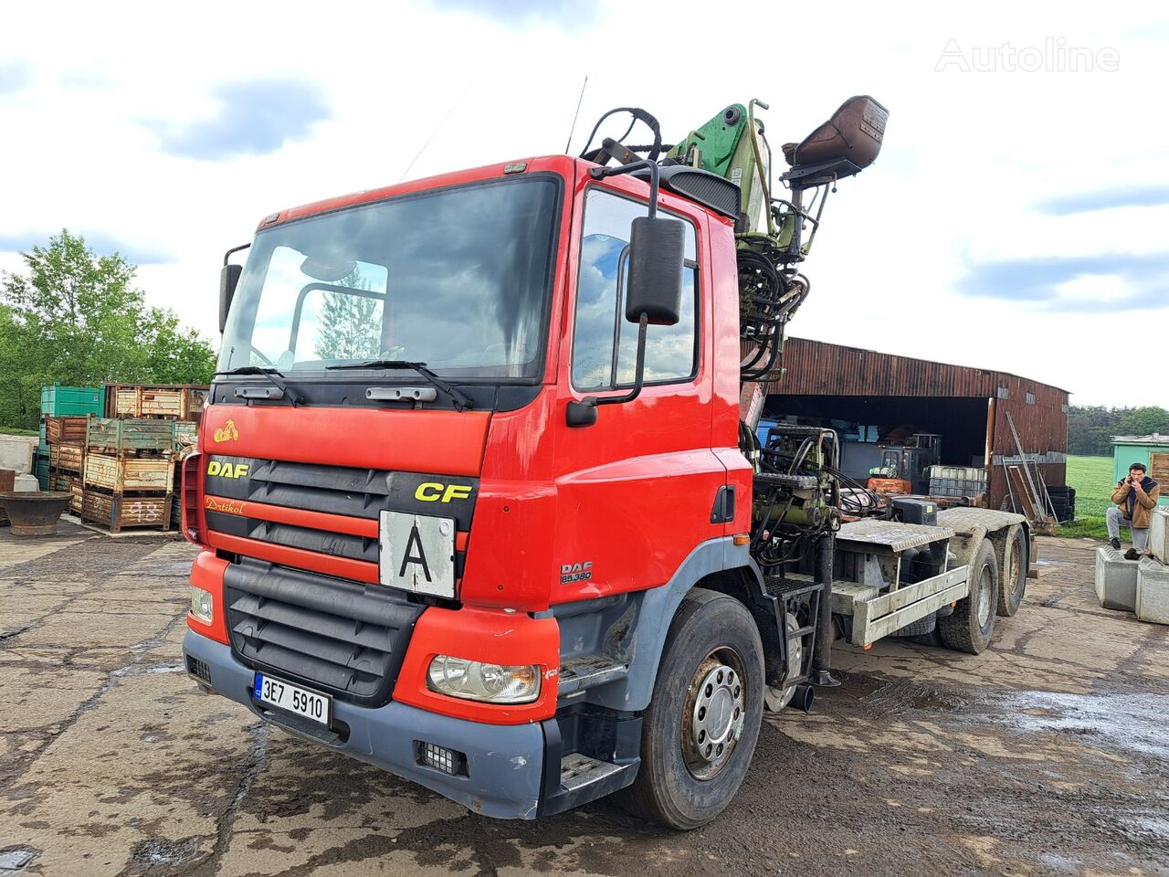 DAF FAS CF85.380 6X2 + HR hook lift truck