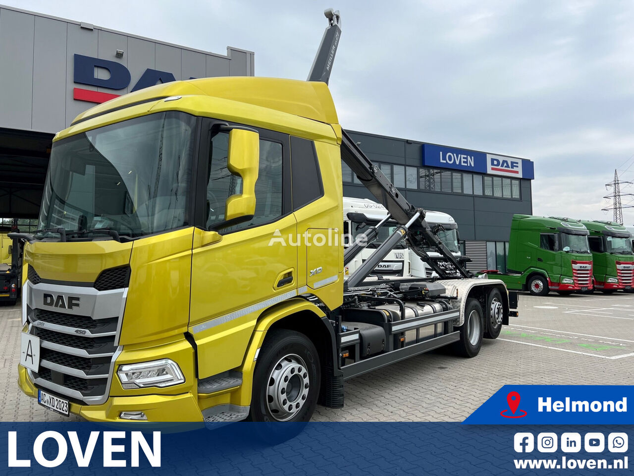 new DAF XD 450 FAN ACC MEILLER RS21 HAAKARM NIEUW hook lift truck