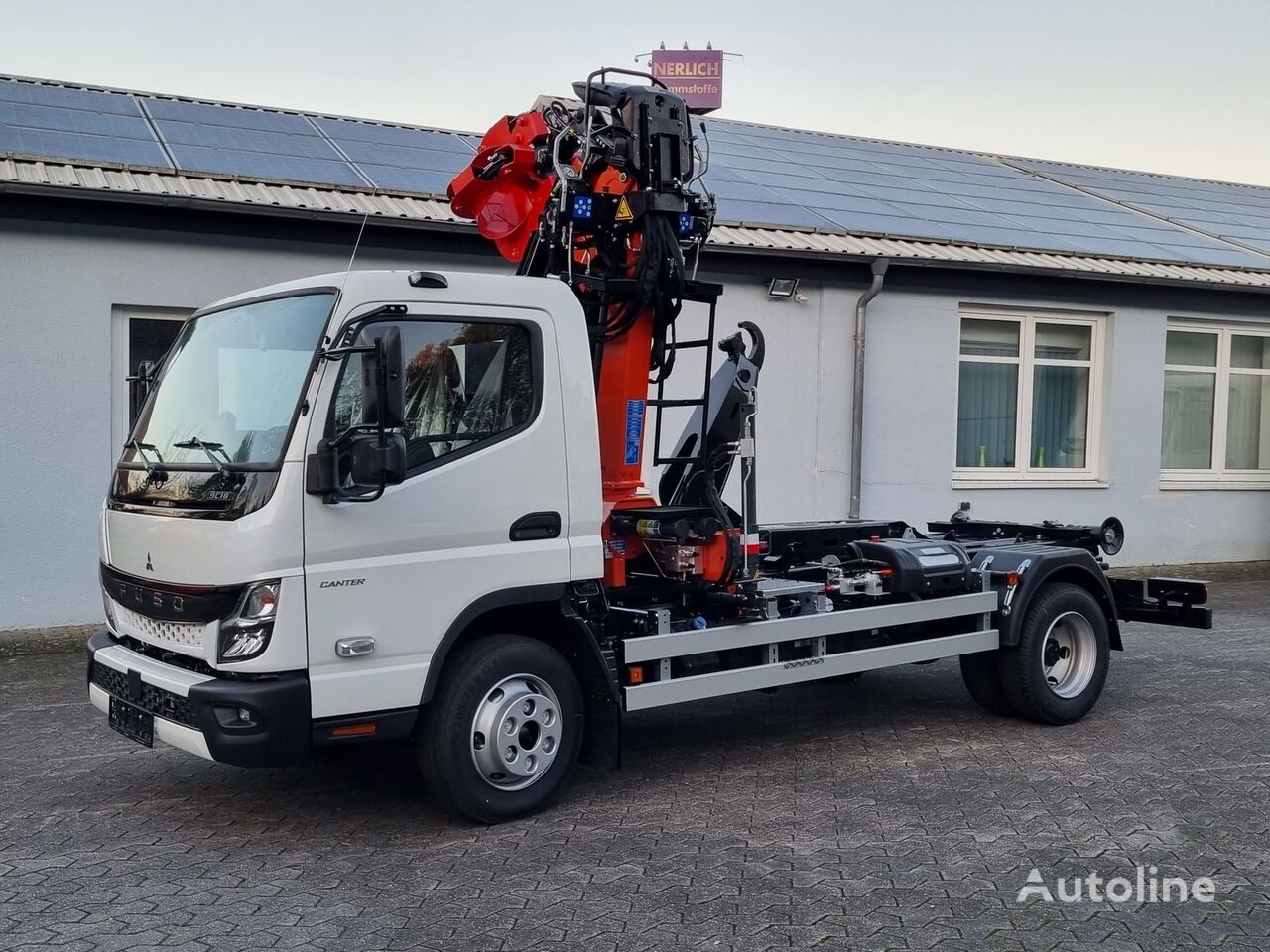 new FUSO FUSO 9C18 City Abrollkipper + Z-Kran Recycling hook lift truck