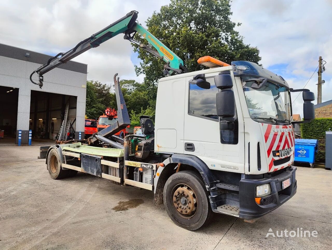 IVECO EuroCargo 190 EL 30 P + Palfinger PK 12002 EH + Pallift 4m50 hook lift truck