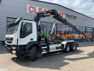 IVECO Trakker AD410T 6x4 Euro 6 Hiab 18 Tonmeter laadkraan hook lift truck
