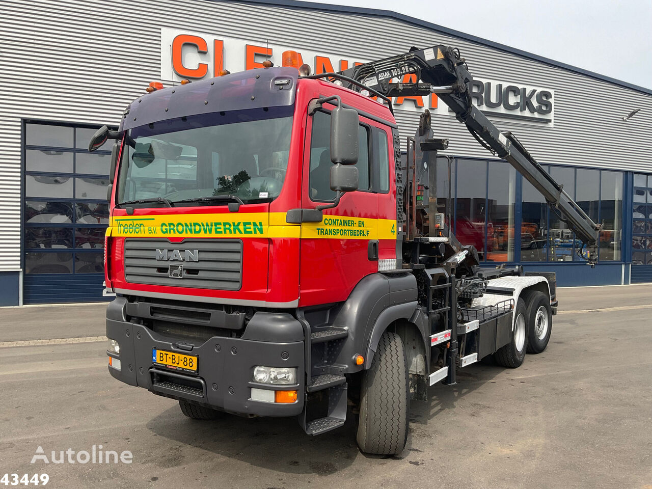 MAN TGA 28.360 6x4 Atlas 16 Tonmeter laadkraan hook lift truck