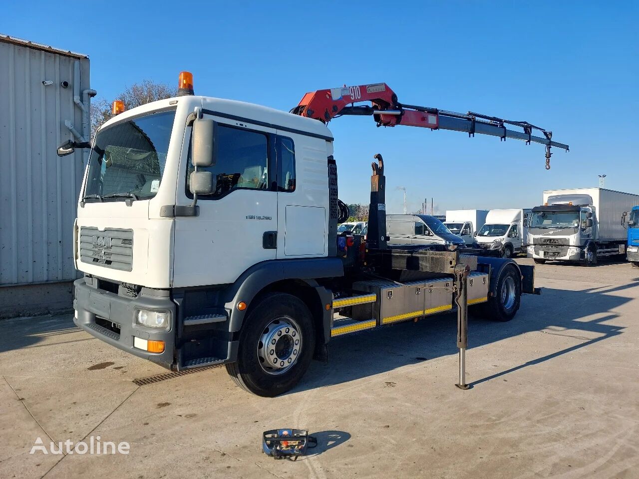 MAN TGM 18.280 HMF 910 4x hydr + 1x mech./ remote kancalı yükleyici