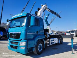 camion cu cârlig MAN TGS 26.480 6x2 Grua Hmf Multilift Euro 5