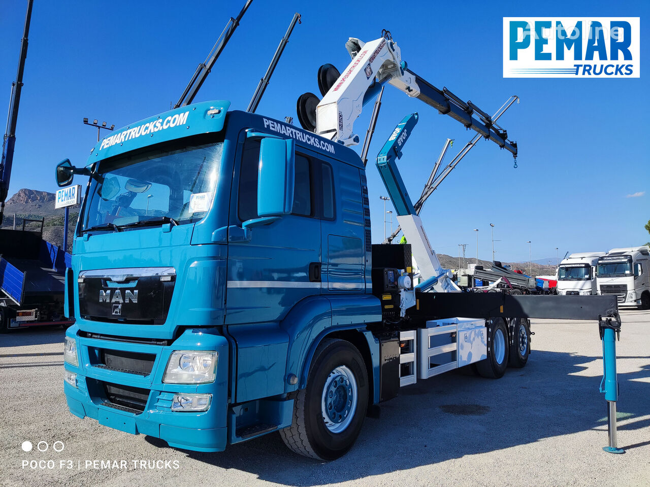 camion cu cârlig MAN TGS 26.480 6x2 Grua Hmf Multilift Euro 5