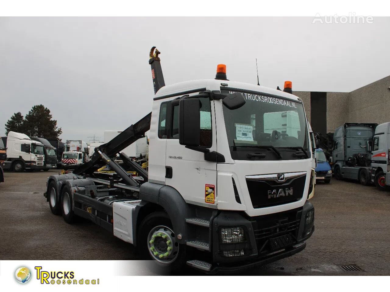 MAN TGS 28.460 + 6X2 + MARREL 20T + EURO 6 hook lift truck