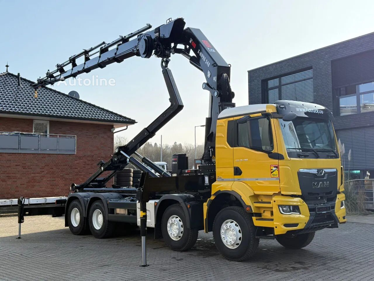 Xe chở rác thùng rời MAN TGS 35.520 TGS 35.520 8x4 Abrollkipper + Kran HIAB 548-8 mới - Autoline