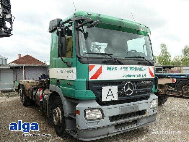 hákový nosič kontejnerů Mercedes-Benz 2536 L Actros 6x2, Kran Hiab 122 BS-2, Multilift