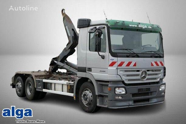 带挂钩升降式装卸车 Mercedes-Benz 2544 L Actros 6x2, Multilift LHZ26056, 2 Pedale