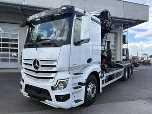camion ampliroll Mercedes-Benz Actros 2551 6x2, Palfinger-Abrollkipper mit Schrottkran,  Lenk-L