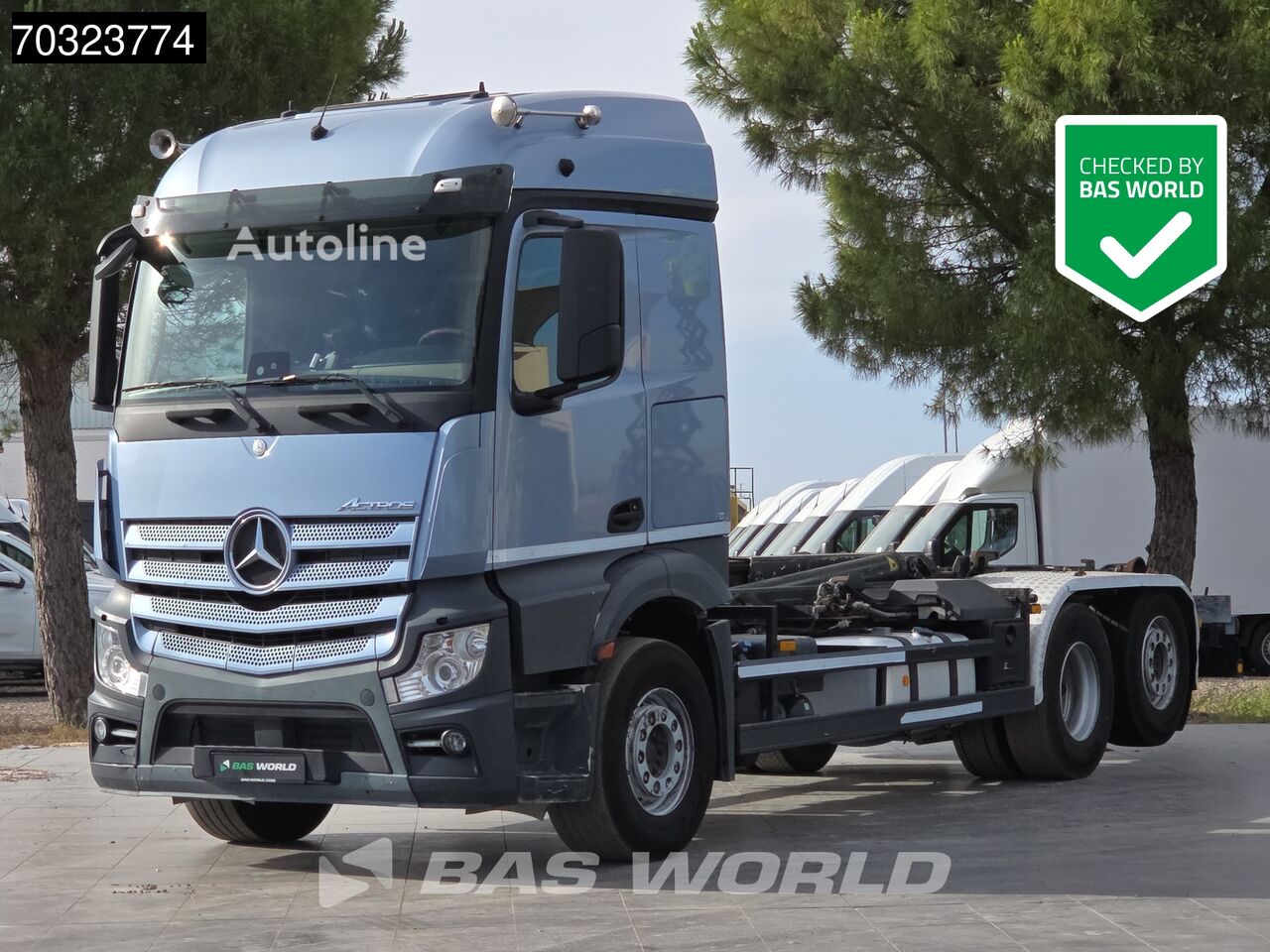 شاحنة ذات الخطاف Mercedes-Benz Actros 2648 Actros 6X2 Portacontenedores Meiller 20t Retarder Ej - Autoline