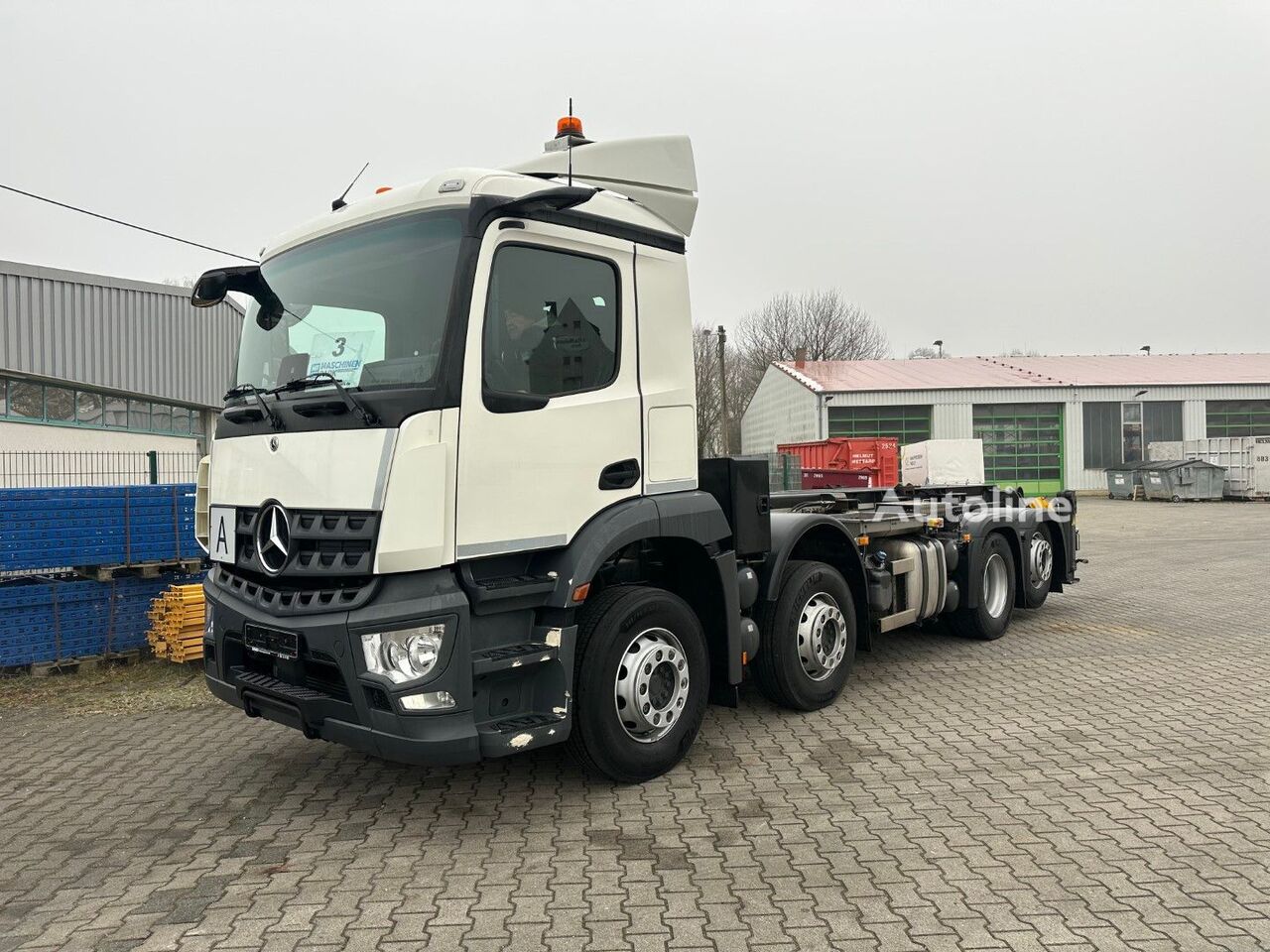 камион рол кипер Mercedes-Benz Arocs 3243 8x2 / M-Tec HLS 20 Silosteller + Funk