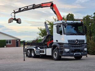 camion ampliroll Mercedes-Benz Arocs CRANE/HOOK!! EURO6!! BELGIUM TRUCK!