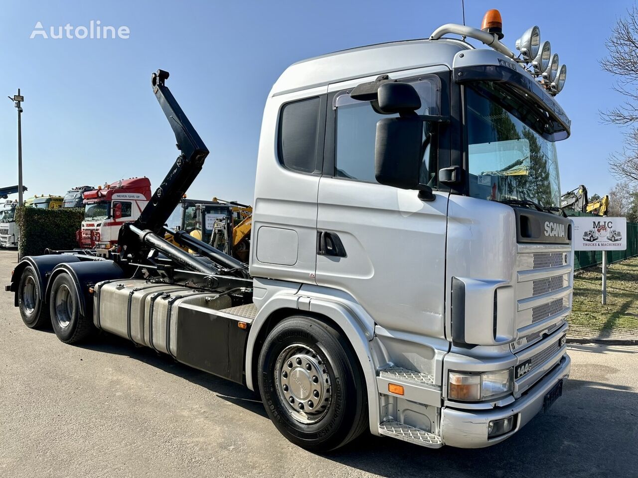 camion ampliroll Scania 144G-530 V8 6x4 HOOKLIFT 20T MEILLER - FULL AIR SUSPENSION - OPT