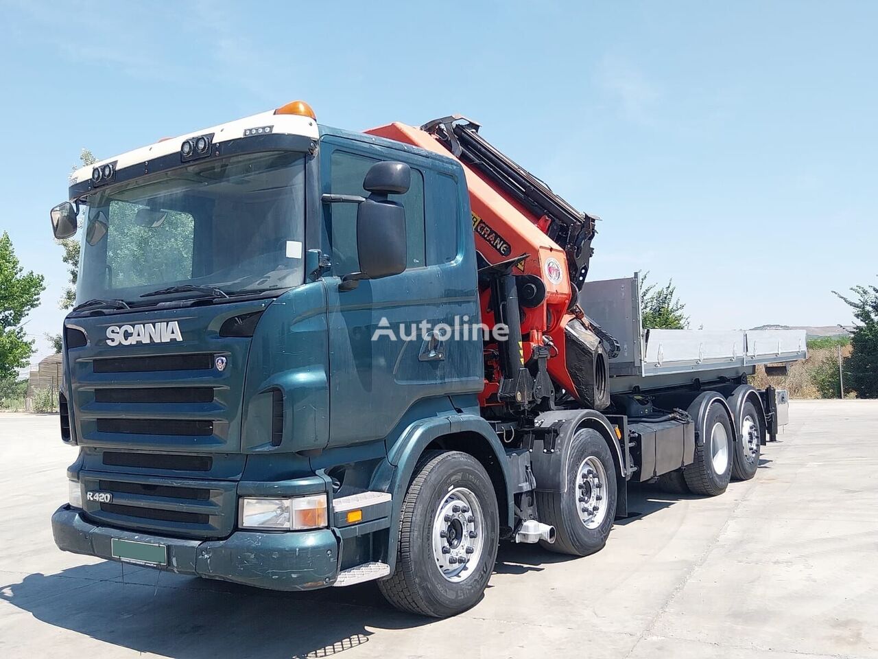 крюковой мультилифт Scania 420 8×2 PALFINGER PK 74002 + JIB