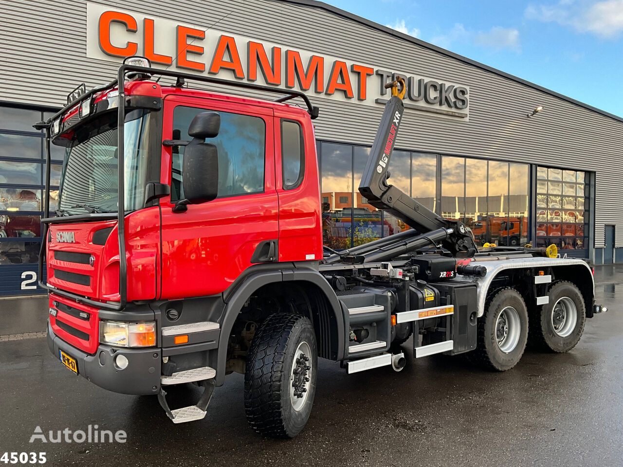 camion ampliroll Scania P 360 B 6x6 HHZ Multilift 21 Ton haakarmsysteem Just 23.982 km!