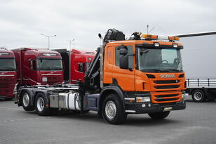 крюковой мультилифт Scania P 400 / E 5 / 6 X 2 / HDS + HAKOWIEC / HIAB 166 E-5 / PILOT / OŚ