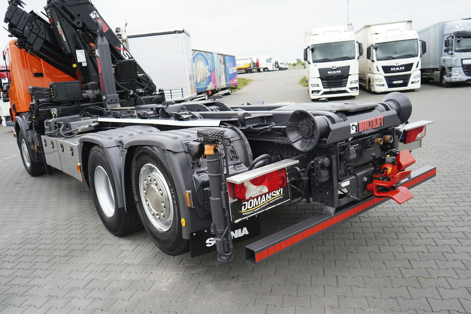 Scania P 400 / E 5 / 6 X 2 / HDS + HAKOWIEC / HIAB 166 E-5 / PILOT / OŚ
