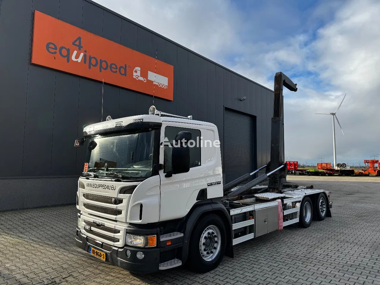 Scania P320 TOP: 6x2, VDL hook (20T), weighing system, EURO-6, NL-truck hook lift truck