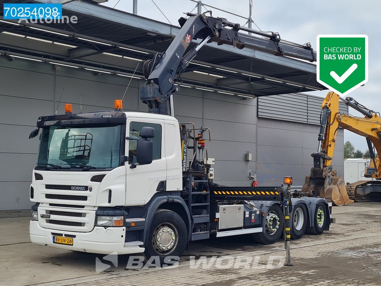 Scania P380 8X2 NL-Truck Hiab 211 Hipro Crane Lift+Lenkachse 3-Pedals E camión con gancho