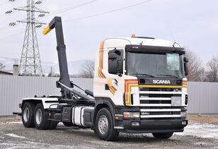 Scania R124 470 Abrollkipper * 6x2 * Motor Problem camión con gancho
