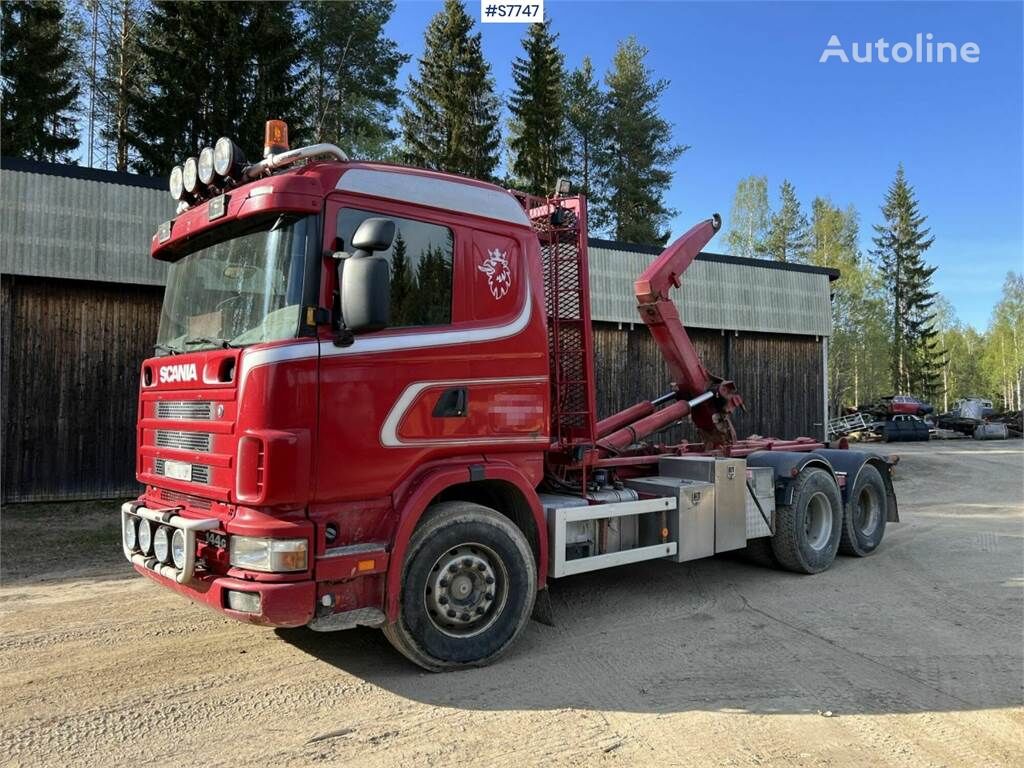 Scania R144 GB 6X4 NZ 530 hook lift truck