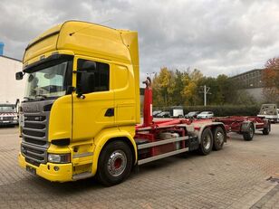 Scania R490 6x2 EURO6 HAKOWIEC VDL 20TON hook lift truck + container chassis trailer