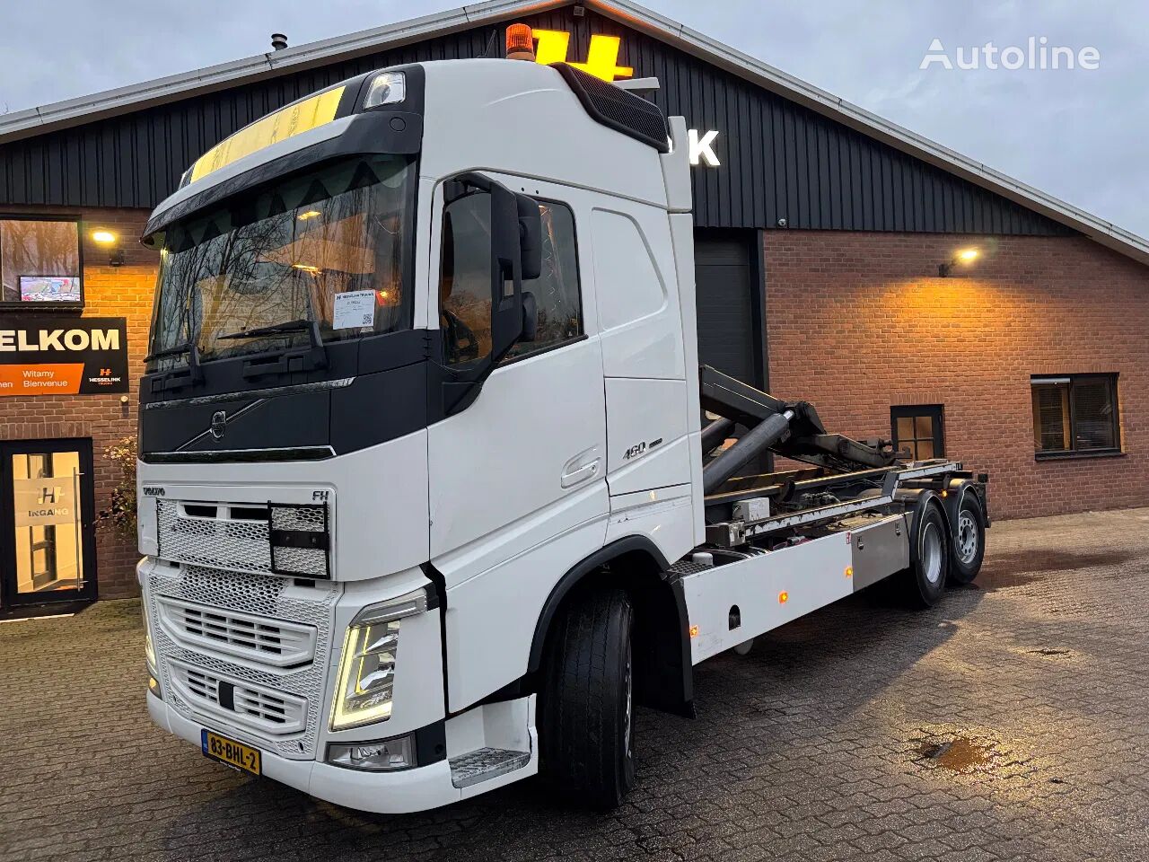 Volvo FH 460 6X2 VDL 25T Haakarm Standairco 9T Vooras Stuuras NL Truck hook lift truck