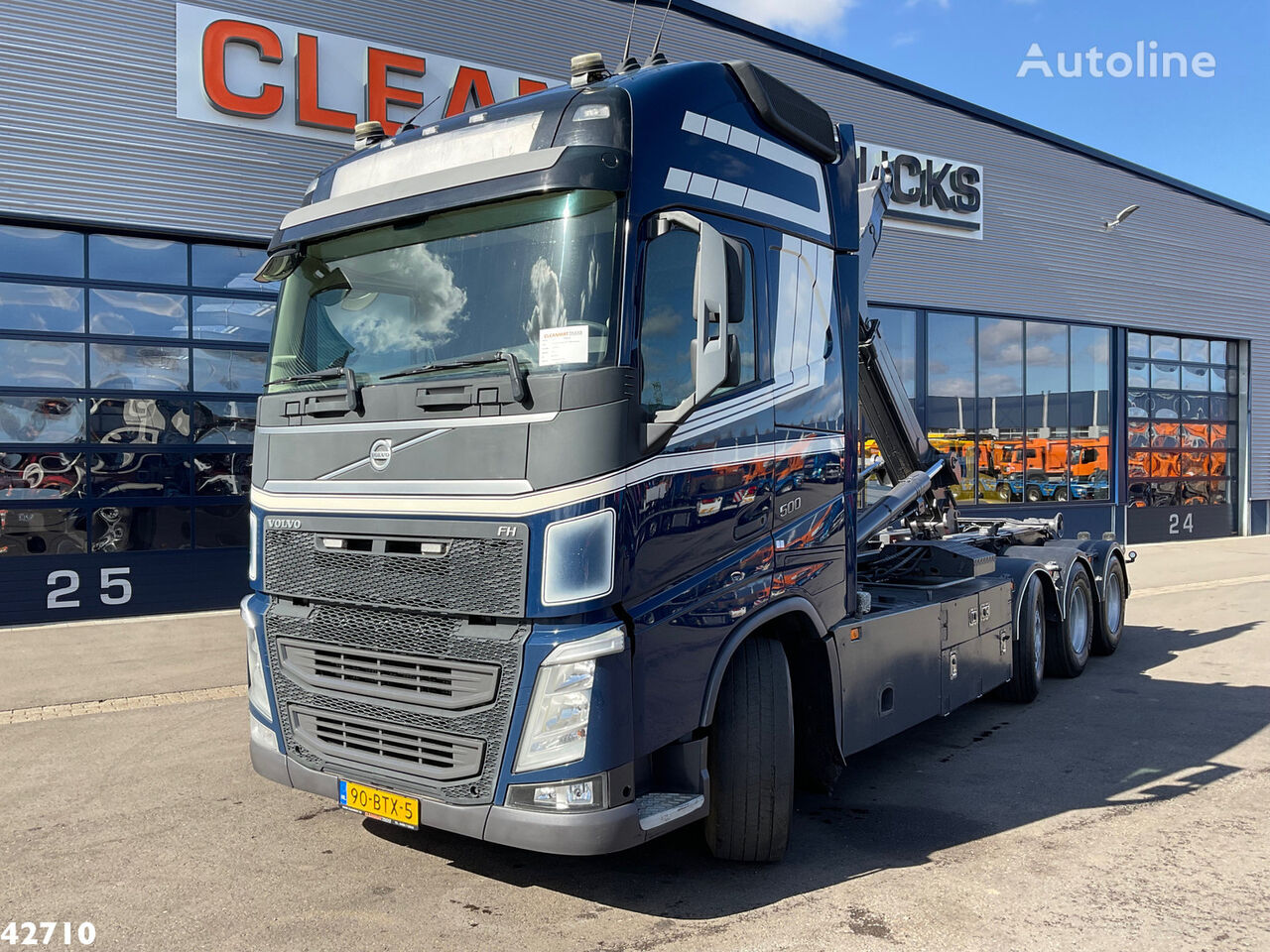 Volvo FH 500 8x2 Tridem Euro 6 Palfinger 26 Ton haakarmsysteem lastväxlare lastbil