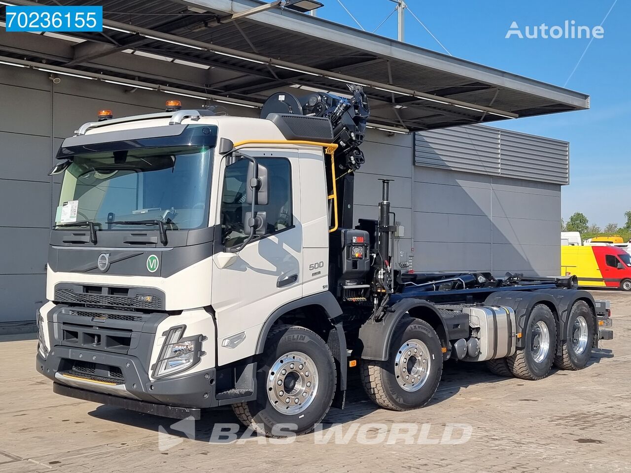 신품 후크리프트 트럭 Volvo FMX 500 8X4 HIAB X-HiDuo 228 E-6 Kran + 25t Hooklift Euro 6