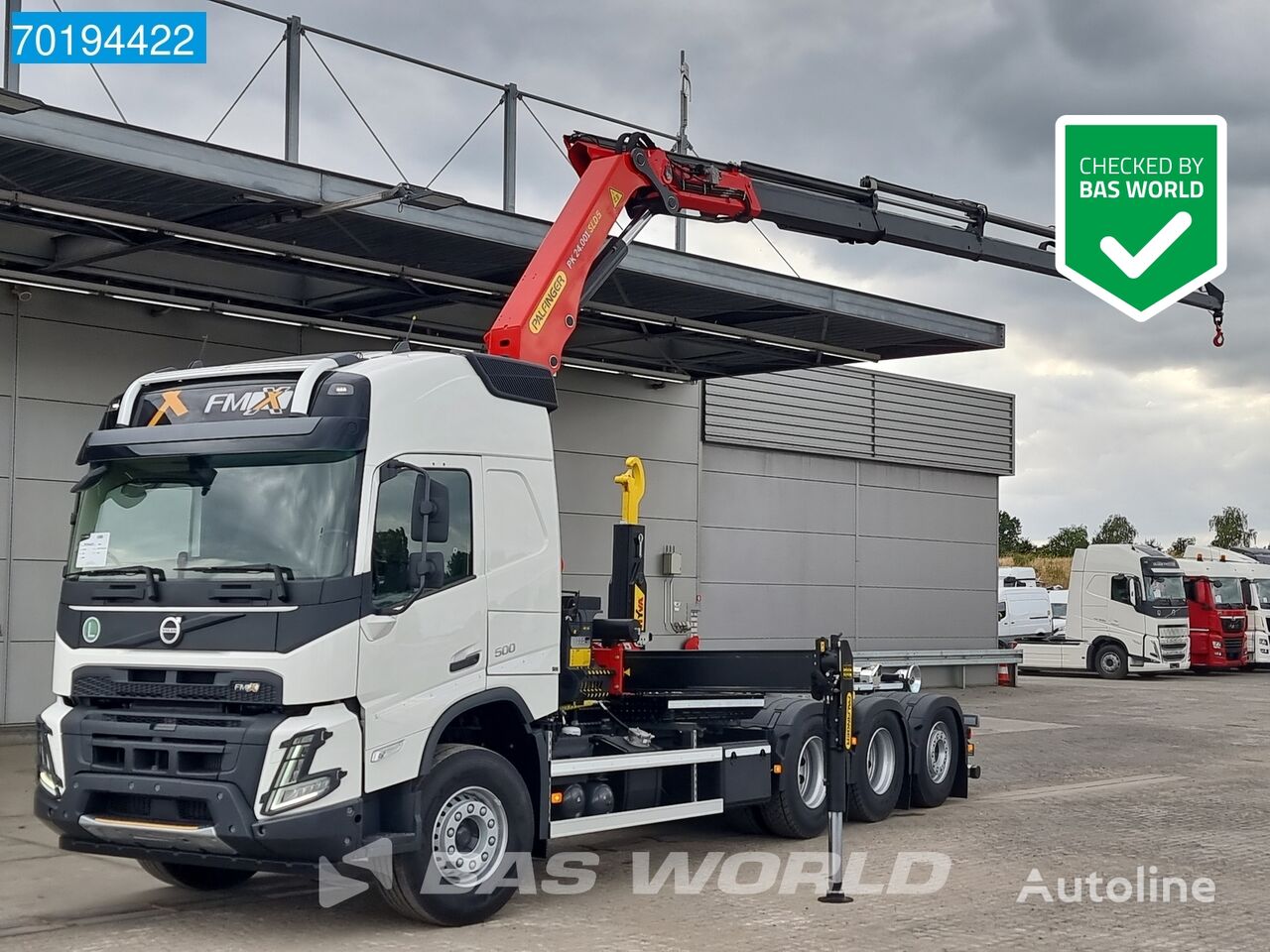 جديدة شاحنة ذات الخطاف Volvo FMX 500 8X4 NEW Palfinger PK24.001 Crane Kran + Hyva 26-60 Euro