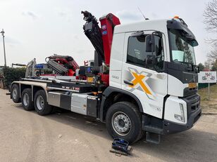 Volvo FMX 500 8x4 TRIDEM HOOKLIFT + CRANE HMF 2320 K4 - 7m CONTAINER + hook lift truck