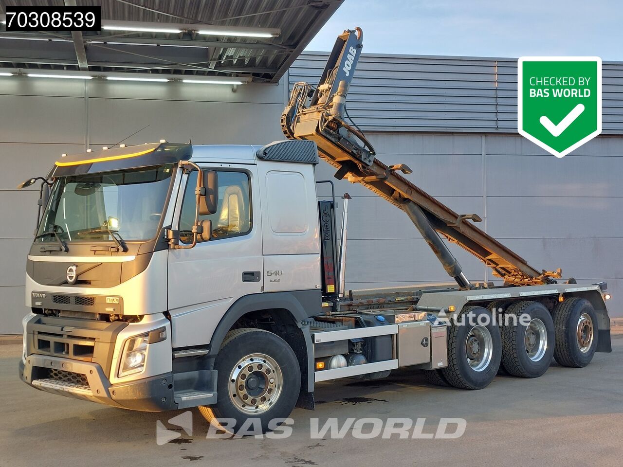 Camião polibenne Volvo FMX 540 FMX 8X4 20 Tons Hooklift Lift+steering axle Automatic VE - Autoline