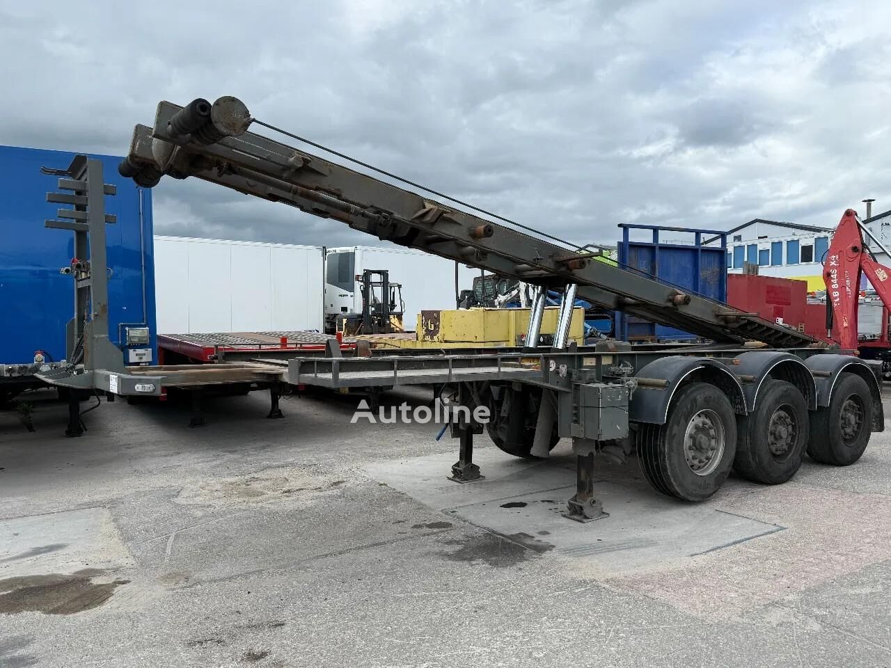 مقطورة نصفية بخطاف رفع Van Hool 3 AXLE CABLE + KIPPING SYSTEM - Autoline