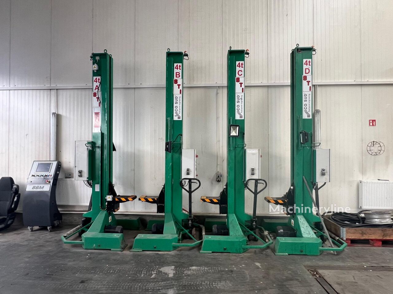 Mobile column lift ICE S.T.I BF004F / PODNOŚNIKI KOLUMNOWE / UDŹWIG 16T / dijual | Machineryline ID Mobile column lift ICE S.T.I BF004F / PODNOŚNIKI KOLUMNOWE / UDŹWIG 16T / - Machineryline