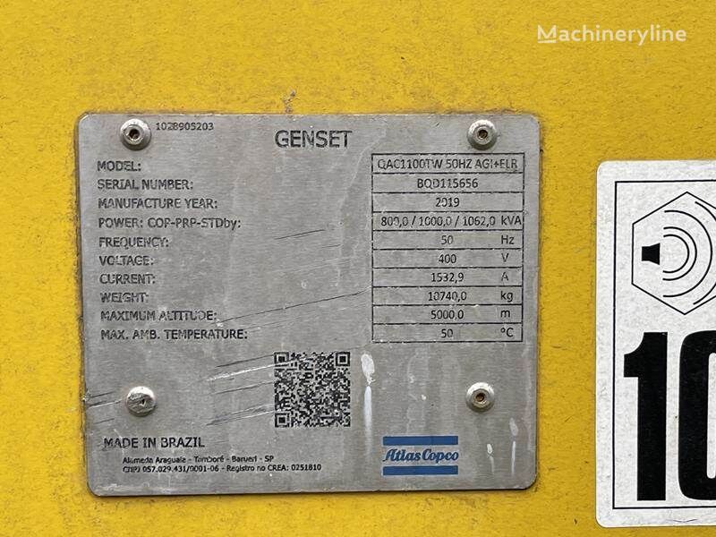 groupe électrogène diesel Atlas Copco QAC 1100 TWIN-POWER