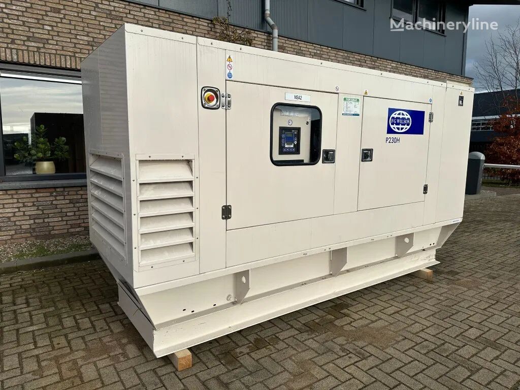 agregat generator nafta FG Wilson P230H Perkins 230 kVA Silent generatorset as New ! 165 hours