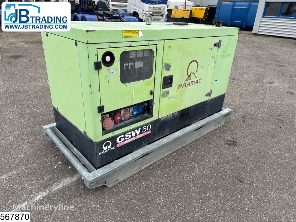 Pramac GSW50Y 6515 h, 35 KW, MAX 43,9 KVA generador de diésel