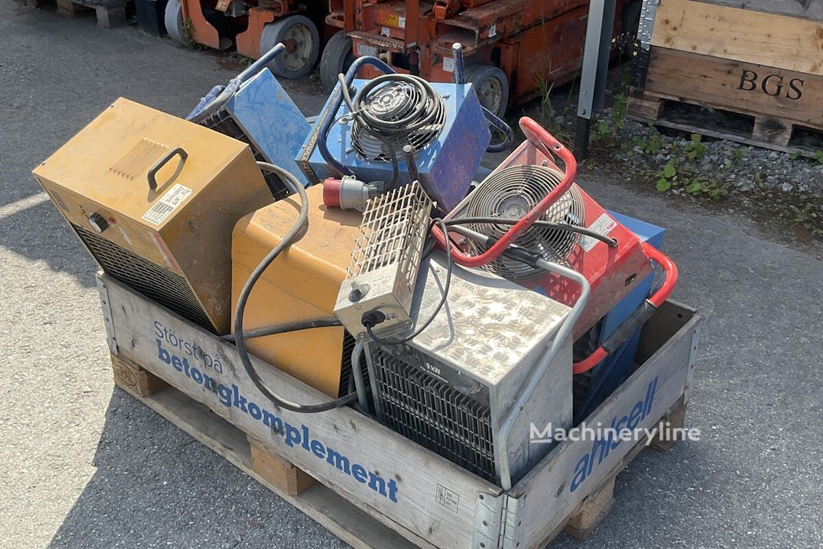 Radiateur industriel El-Björn Diverse elmaskiner + 1 styck pall med byggfläktar - Machineryline