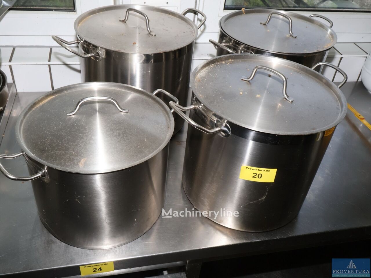 Kochtöpfe induktionsgeeignet Edelstahl 18/10 je ca. 20 - 25 l kitchen supplies - Machineryline