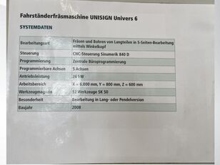 Unisign UNIVERS 6 Bearbeitungszentrum kaufen - Bild 5 | Machineryline LI Unisign UNIVERS 6 Bearbeitungszentrum | Bild 5 - Machineryline